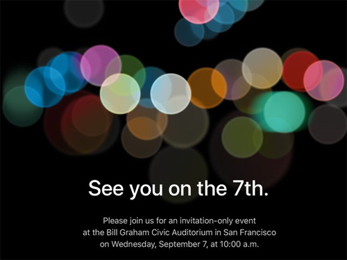[Apple]                       Apple gửi thư mời sự kiện ra mắt iPhone 7 ngày 7/9                                     729