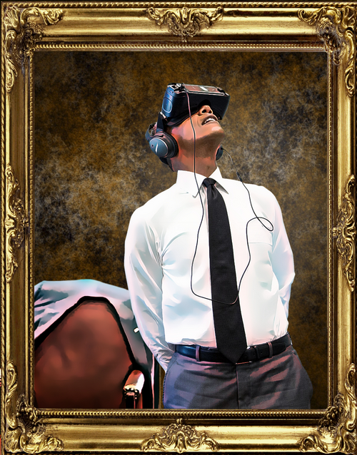 [Kính thực tế ảo]                       Obama dùng kính VR thành đề tài chế ảnh trên mạng                                     717
